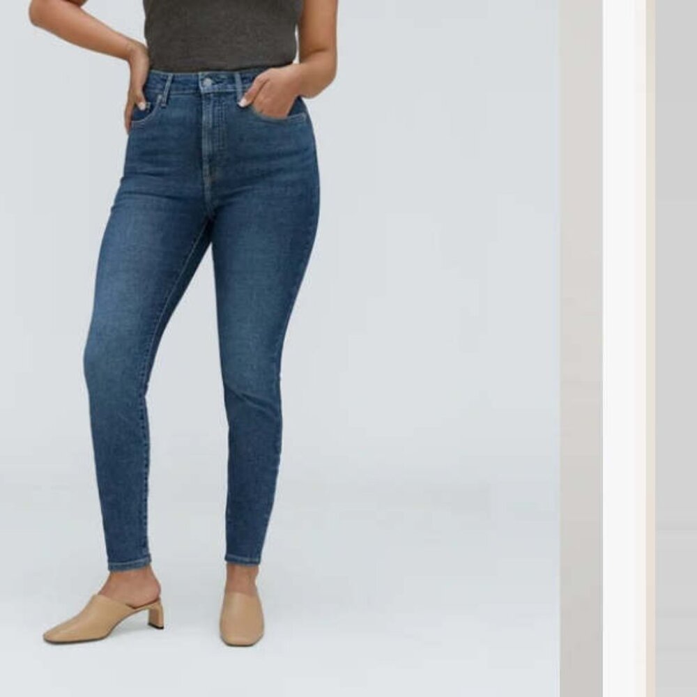 Everlane The Way High Skinny Denim Jean‎ Organic Cotton 28 Crop